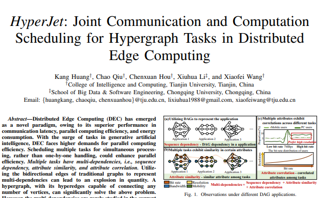 IEEE INFOCOM2025开源文|好文荐读!HyperJet: 分布式边缘计算中超图任务的联合通信与计算调度插图 IEEE INFOCOM2025开源文|好文荐读!HyperJet: 分布式边缘计算中超图任务的联合通信与计算调度插图